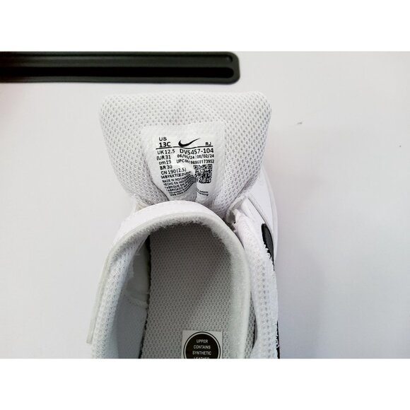 Nike Court Borough Low Recraft White Black Kids Preschool Casual Shoe DV5457-104 - Picture 8 of 9